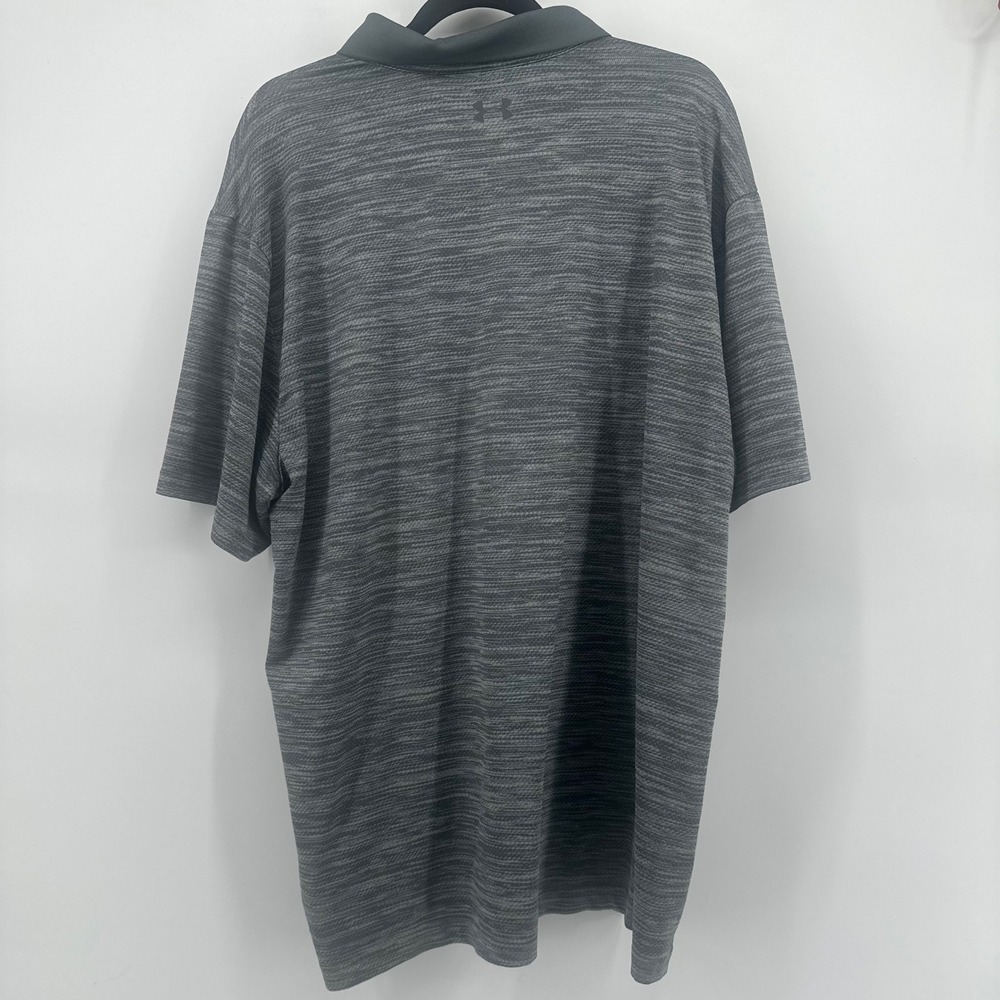 Under Armour Performance Polo Mens XXL 2XL Gray Heathered Short Sleeve Shirt - Picture 3 of 8